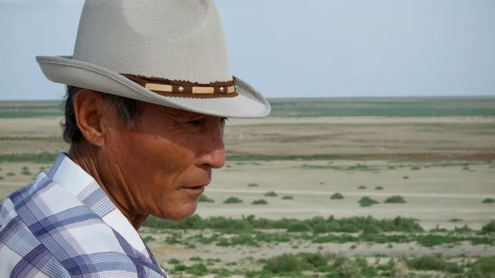 Fisherman with hat, Kazakhstan