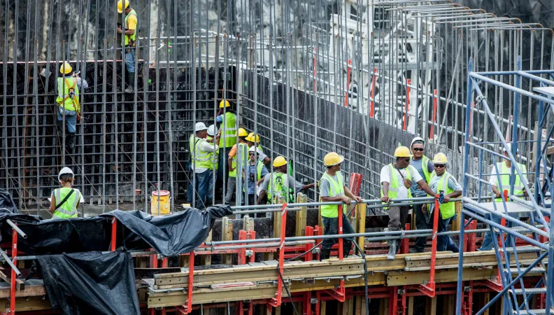 Construction works for the Panama Canal expansion project. Panama